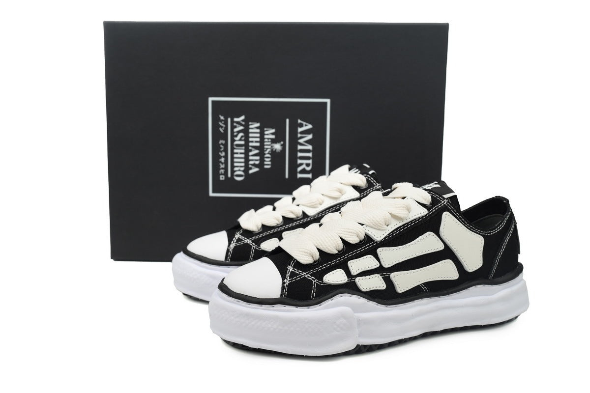 Maison mihara yasuhiro x AMIRI skel-Top Low Black AMFOSR1076-001