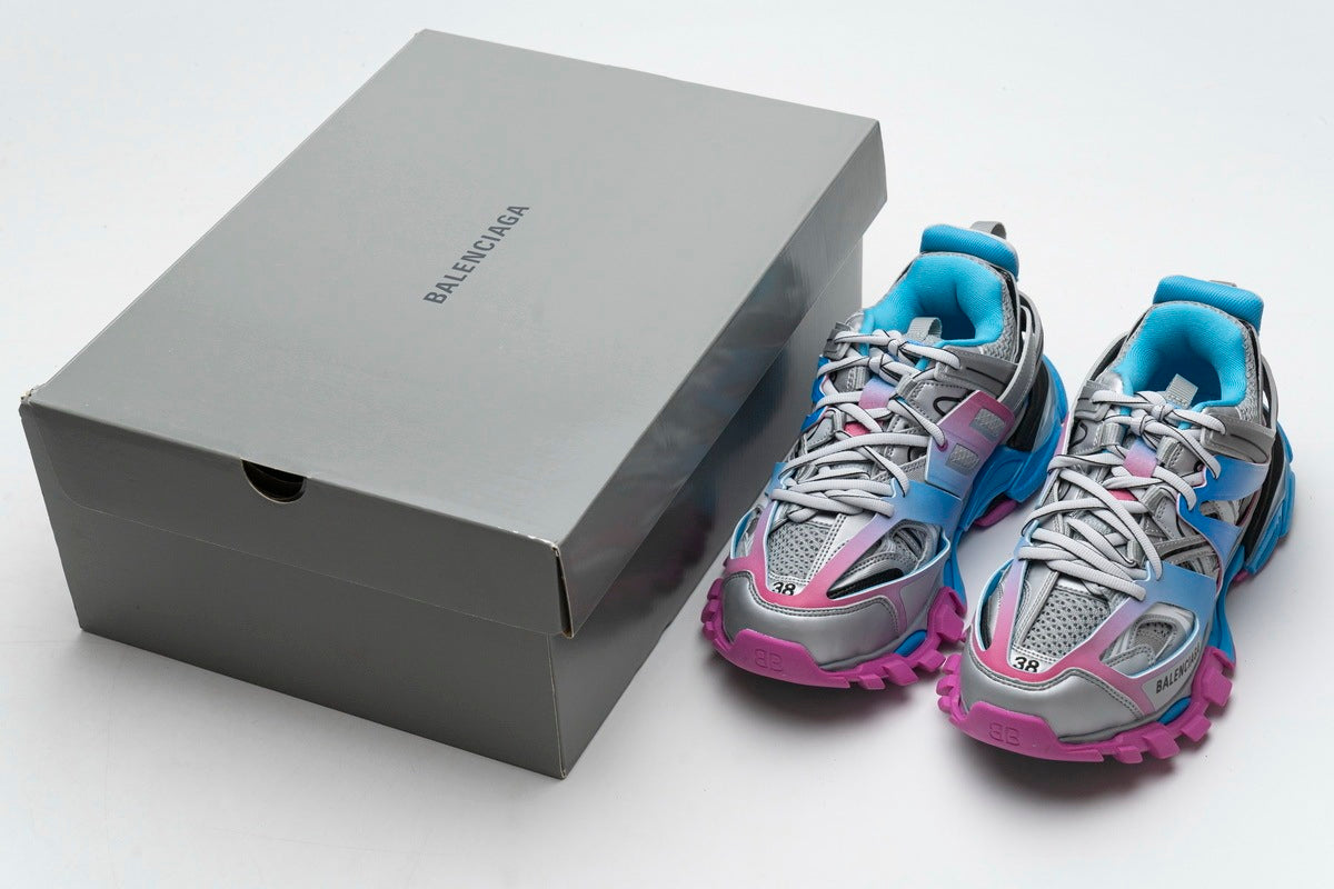 Balenciaga track Tess S Bleu pink silver