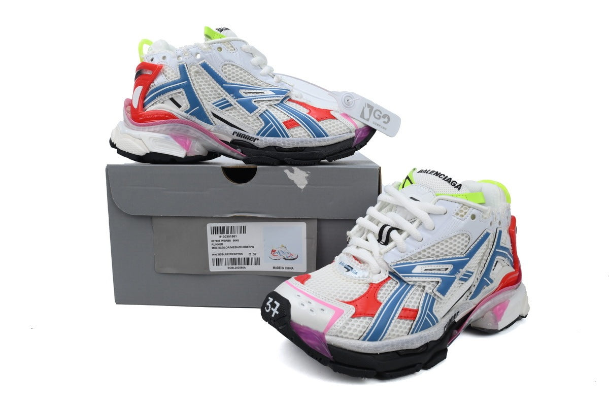 Balenciaga Runner white Blue Red