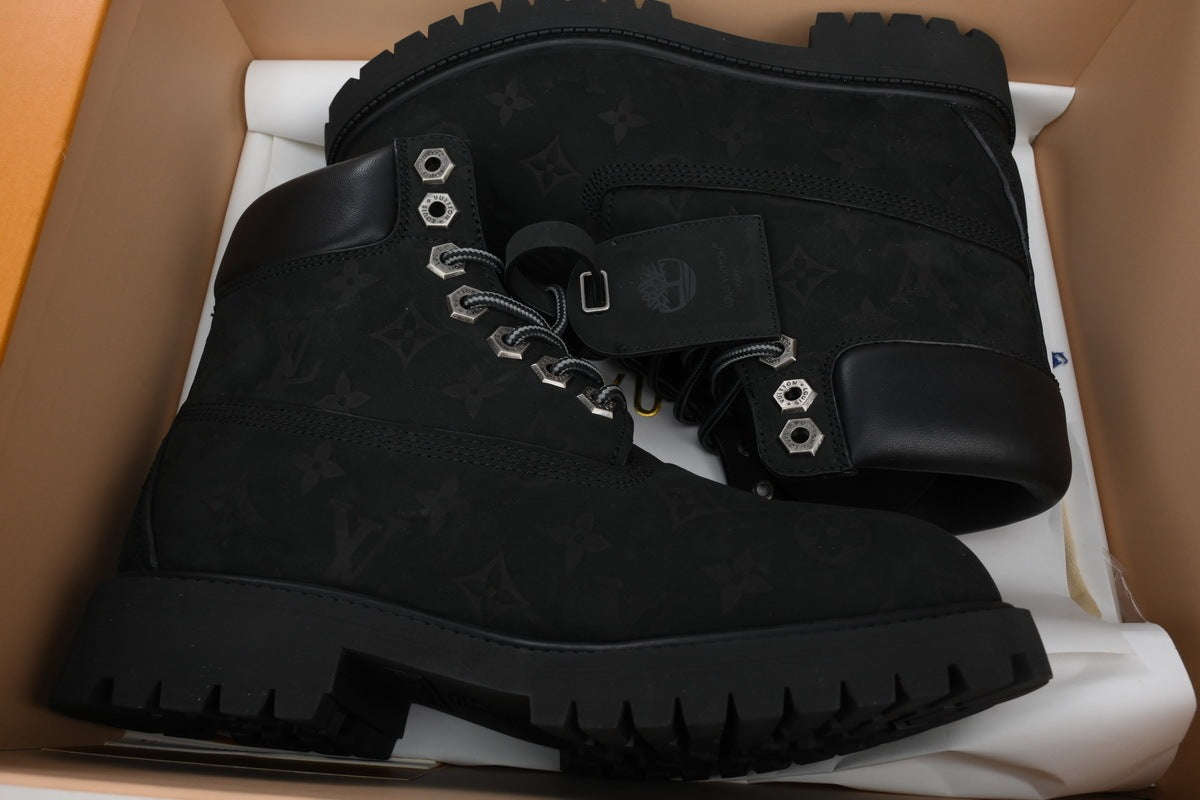 Louis Vuitton x Timberland 6" Ankle Boot "Black Monogram"