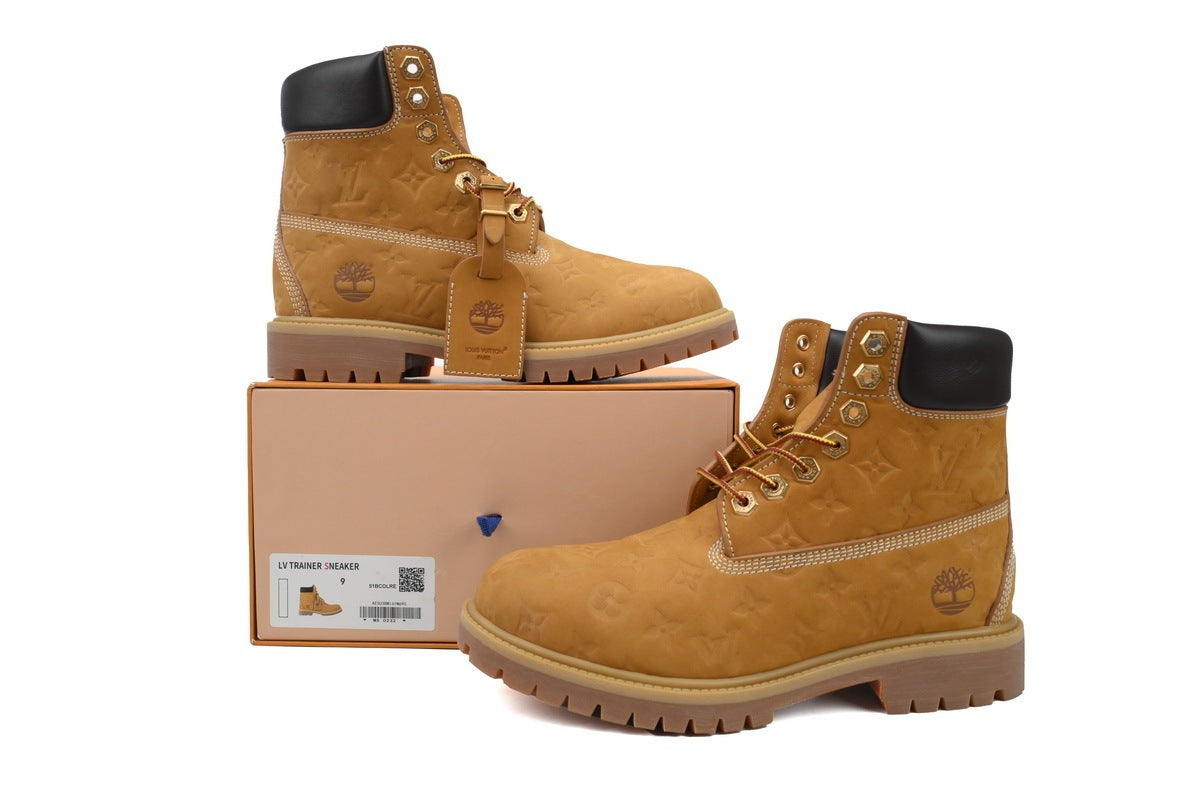 Louis Vuitton x Timberland 6" Ankle Boot "Wheat Monogram"
