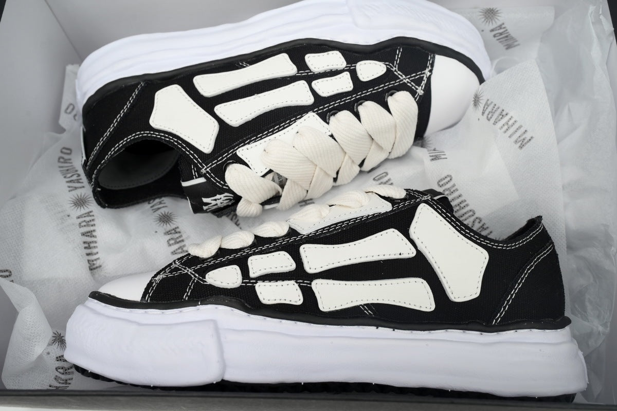 Maison mihara yasuhiro x AMIRI skel-Top Low Black AMFOSR1076-001