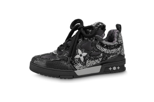 Louis Vuitton skate trainer black swarosvki monogram