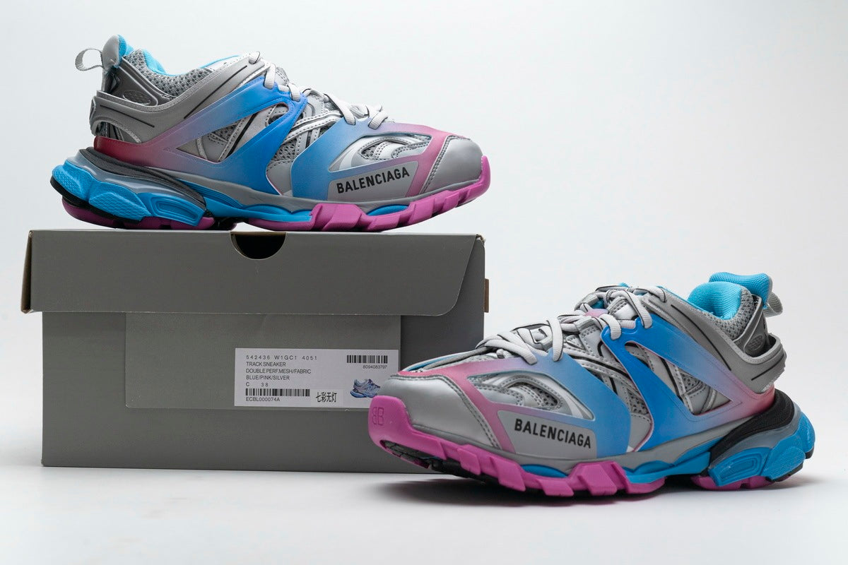 Balenciaga track Tess S Bleu pink silver